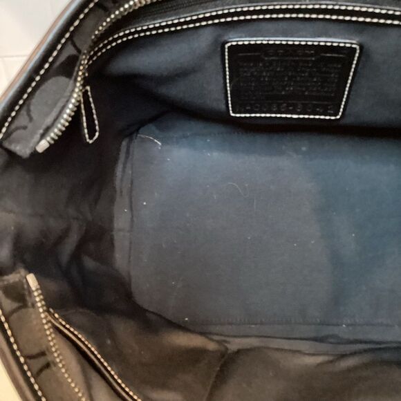 Coach 6042 Jacquard Leather Canvas Tote - Picture 11 of 13